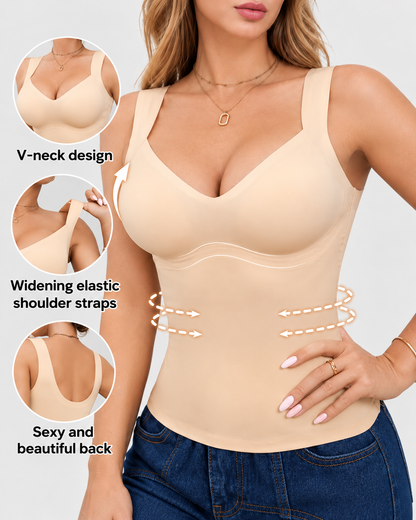 Camiseta de mujer tipo faja, escote en U