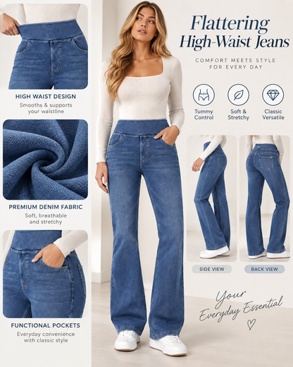 Vaqueros bootcut de talle alto con efecto lavado