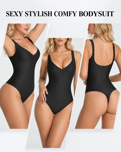 Body sin costuras de escote V pronunciado con control de abdomen