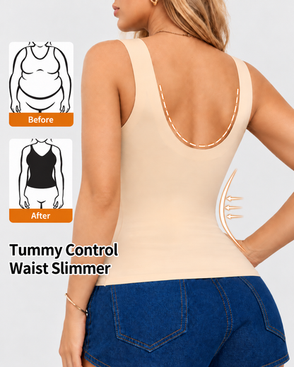 Camiseta de mujer tipo faja, escote en U