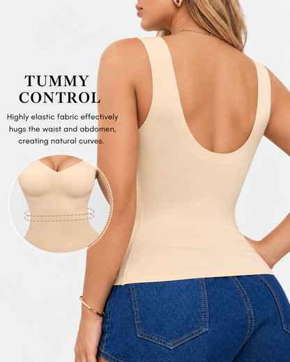 Camiseta de mujer tipo faja, escote en U
