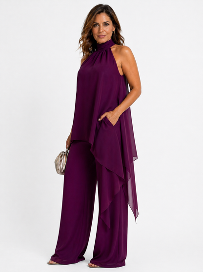 CLAIRE™ | CONJUNTO ELEGANTE DE CUELLO HALTER