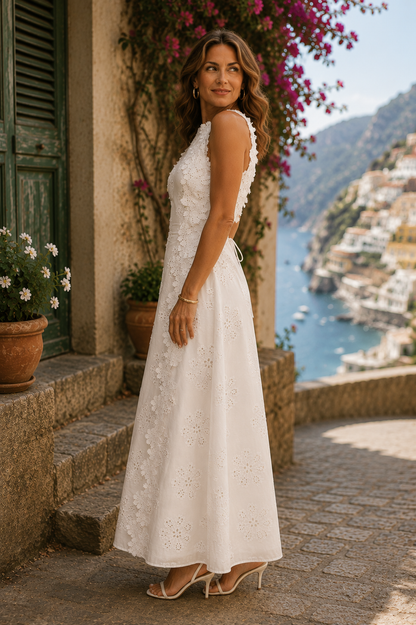 Delia | Elegante Vestido Maxi Bordado