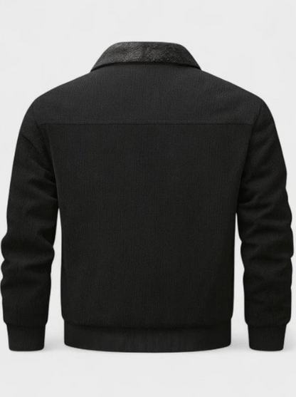 CHAQUETA BOMBER CON CUELLO DE FELPA SINTÉTICA