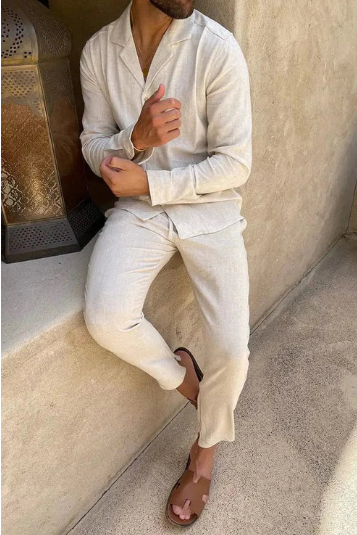 Elegante Conjunto de Lino