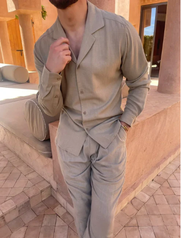 Elegante Conjunto de Lino