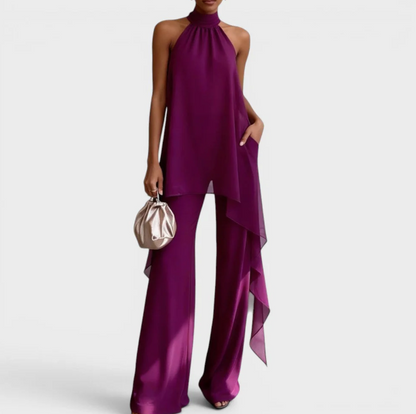 CLAIRE™ | CONJUNTO ELEGANTE DE CUELLO HALTER
