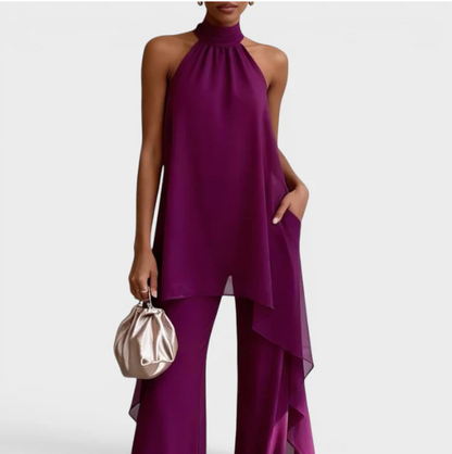 CLAIRE™ | CONJUNTO ELEGANTE DE CUELLO HALTER