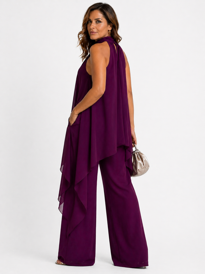 CLAIRE™ | CONJUNTO ELEGANTE DE CUELLO HALTER