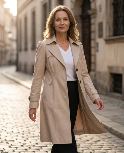 ABRIGO LARGO ELEGANTE PARA MUJER