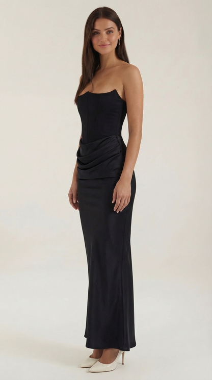 Vestido Largo de Corte Corset