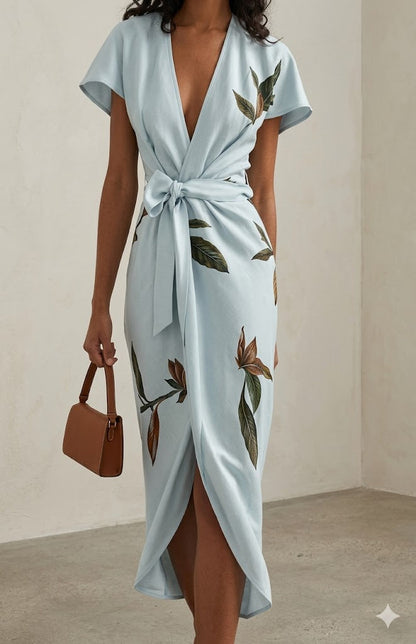 Elena | Vestido Elegante con Estampado Floral